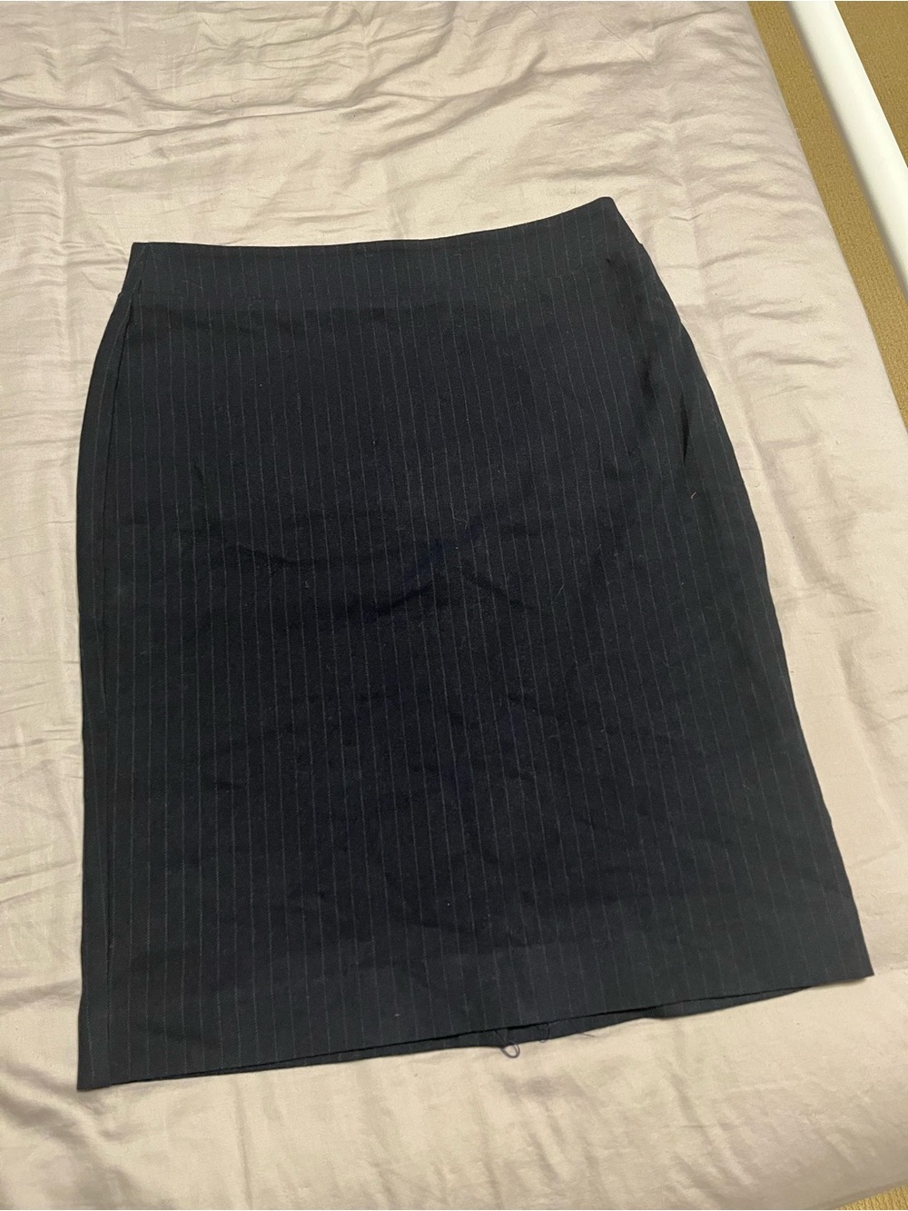Ricki's Navy Pinstripe Pencil Skirt